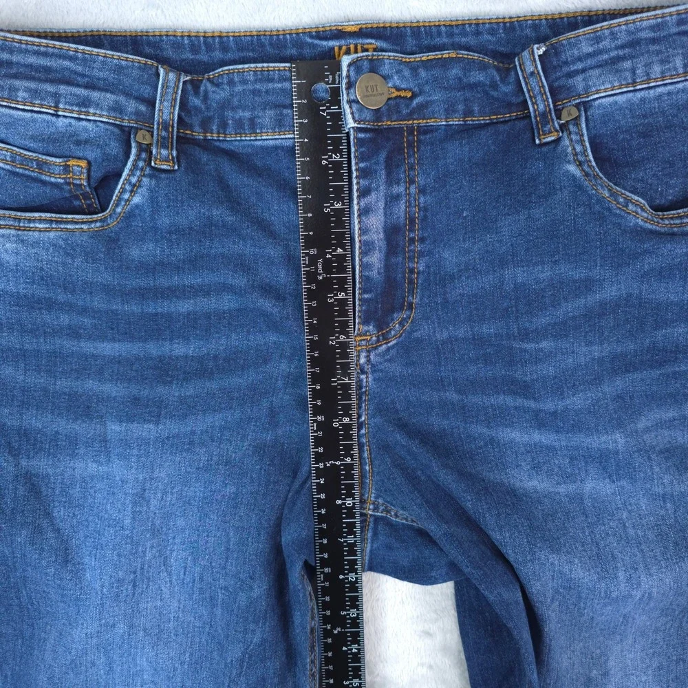 KUT from the Kloth‎ Jeans Womens 14 Blue Slouchy Boyfriend Dark Wash Whiskering